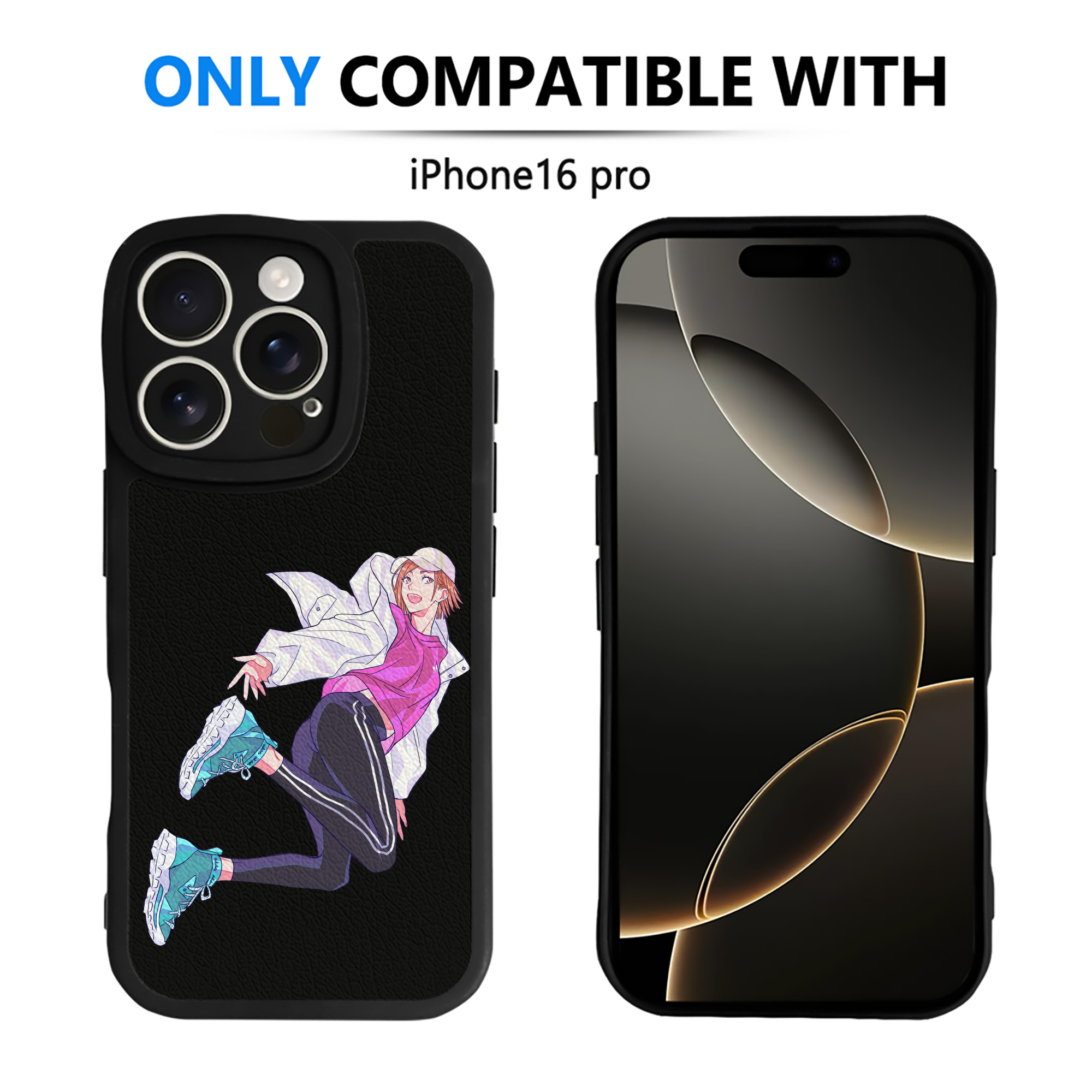 （画像用） 呪術廻戦 Jujutsu Kaisen 【iPhone 16シリーズ対応】シリコンスマホケース（レザー調） 材質：シリコン